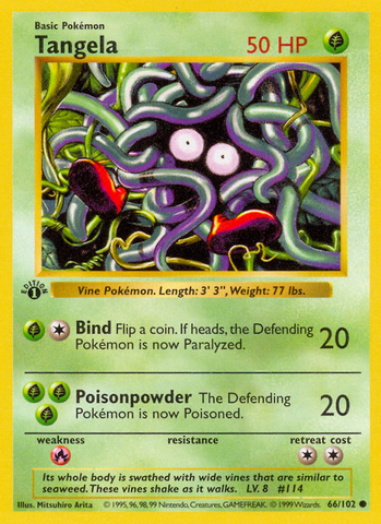 Tangela (66/102) (Shadowless) [Base Set 1st Edition] - The Mythic Store | 24h Order Processing