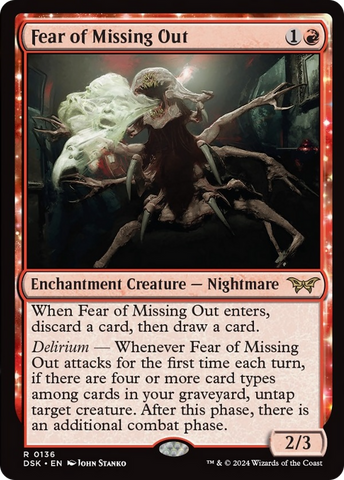 Fear of Missing Out [Duskmourn: House of Horror] - The Mythic Store | 24h Order Processing