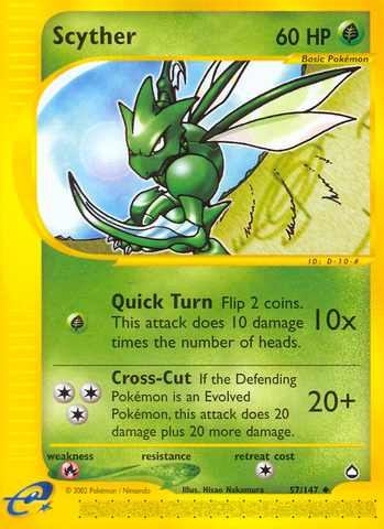 Scyther (57/147) [Aquapolis] - The Mythic Store | 24h Order Processing