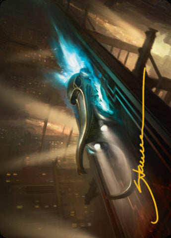 Run Out of Town Art Card (Gold-Stamped Signature) [Streets of New Capenna Art Series] - The Mythic Store | 24h Order Processing
