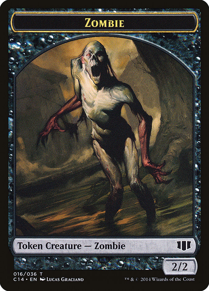 Ob Nixilis of the Black Oath Emblem // Zombie (016/036) Double-Sided Token [Commander 2014 Tokens] - The Mythic Store | 24h Order Processing