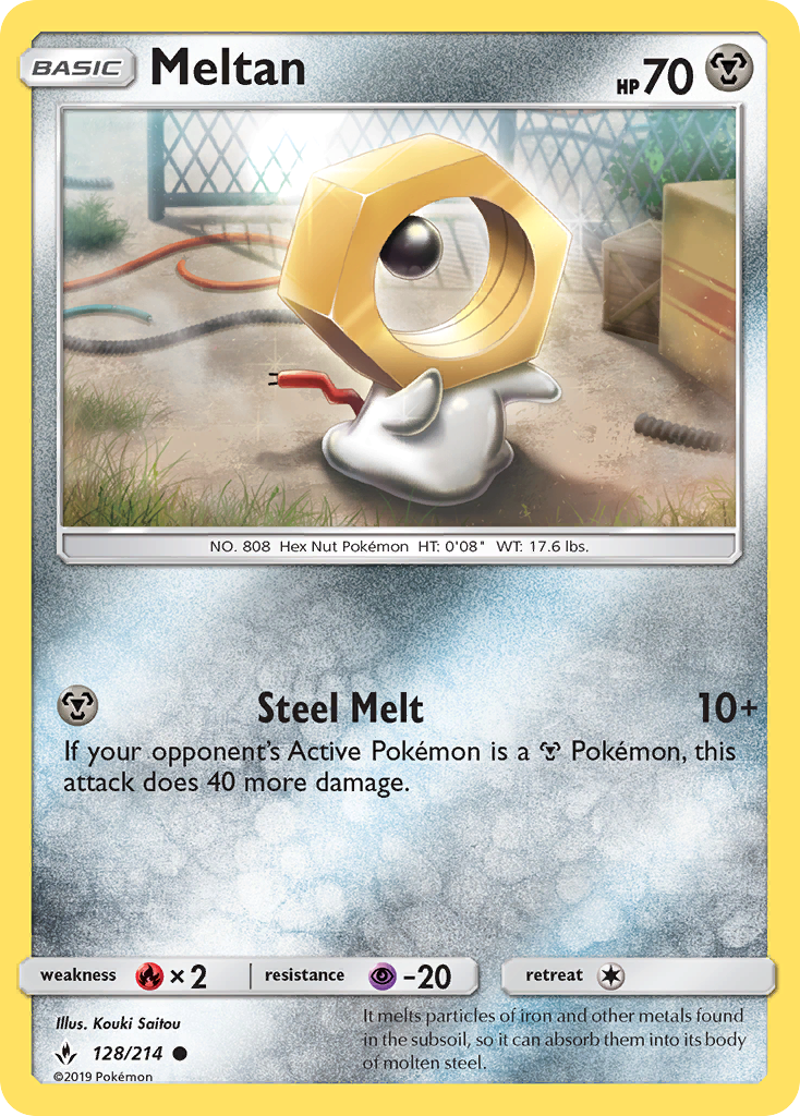 Meltan (128/214) [Sun & Moon: Unbroken Bonds] - The Mythic Store | 24h Order Processing
