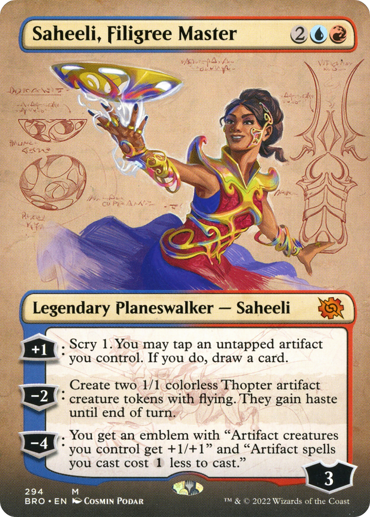 Saheeli, Filigree Master (Borderless Alternate Art) [The Brothers' War] - The Mythic Store | 24h Order Processing