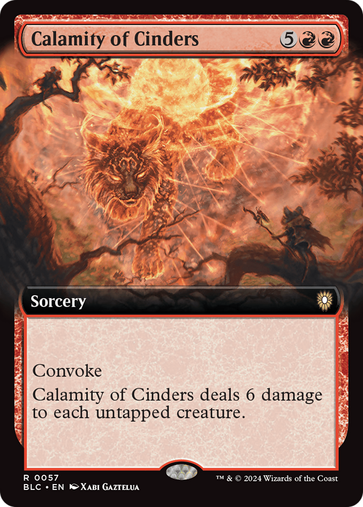 Calamity of Cinders (Extended Art) [Bloomburrow Commander] - The Mythic Store | 24h Order Processing