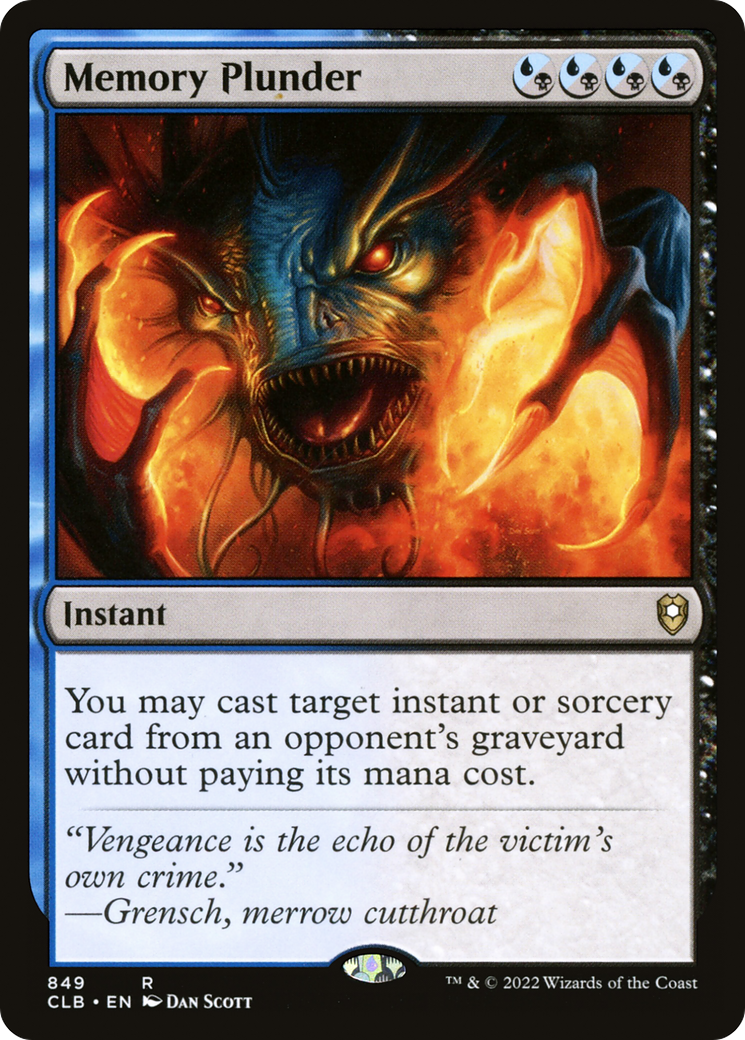 Memory Plunder [Commander Legends: Battle for Baldur's Gate] - The Mythic Store | 24h Order Processing