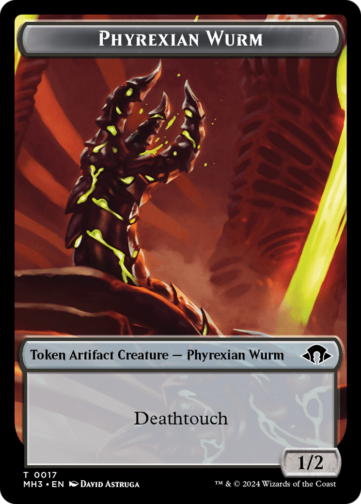 Phyrexian Germ // Phyrexian Wurm (0017) Double-Sided Token [Modern Horizons 3 Tokens] - The Mythic Store | 24h Order Processing