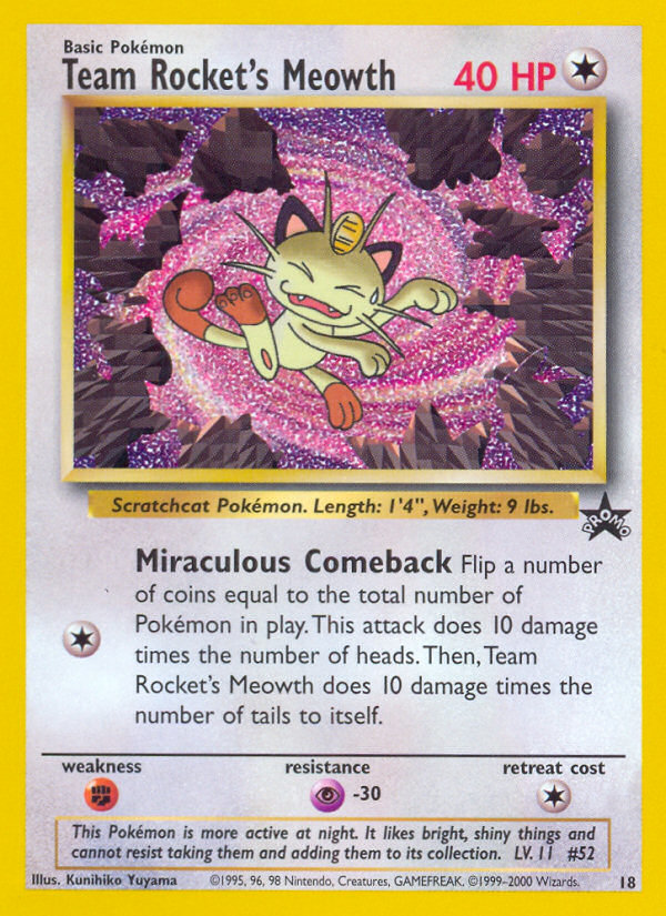 Team Rocket's Meowth (18) [Wizards of the Coast: Black Star Promos] - The Mythic Store | 24h Order Processing