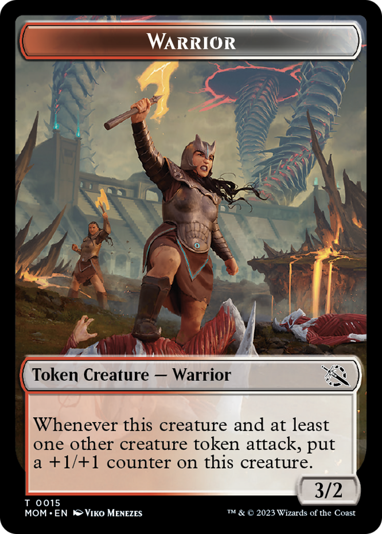 Warrior // Zombie Double-Sided Token [March of the Machine Tokens] - The Mythic Store | 24h Order Processing