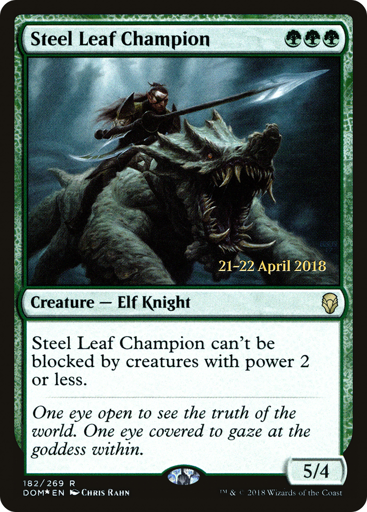 Steel Leaf Champion [Dominaria Prerelease Promos] - The Mythic Store | 24h Order Processing