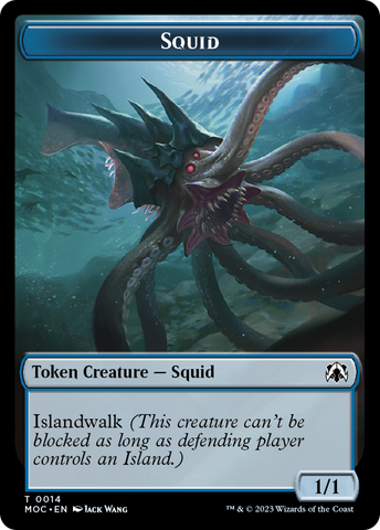 Squid // Human (26) Double-Sided Token [March of the Machine Commander Tokens] - The Mythic Store | 24h Order Processing