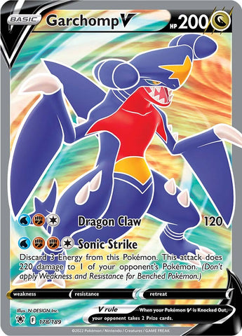 Garchomp V (178/189) [Sword & Shield: Astral Radiance] - The Mythic Store | 24h Order Processing