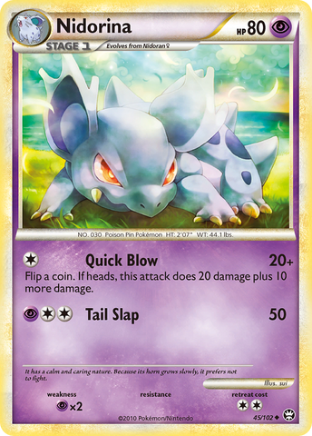 Nidorina (45/102) [HeartGold & SoulSilver: Triumphant] - The Mythic Store | 24h Order Processing
