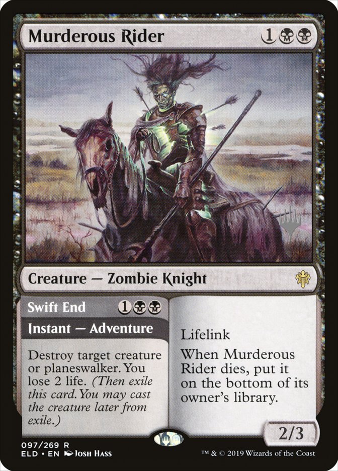 Murderous Rider // Swift End (Promo Pack) [Throne of Eldraine Promos] - The Mythic Store | 24h Order Processing