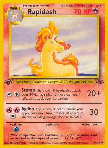 Rapidash (44/64) [Jungle 1st Edition] - The Mythic Store | 24h Order Processing