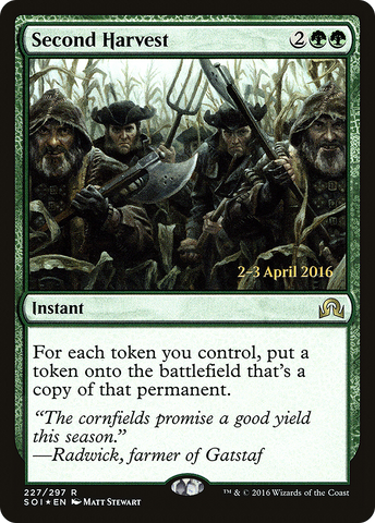 Second Harvest [Shadows over Innistrad Prerelease Promos] - The Mythic Store | 24h Order Processing