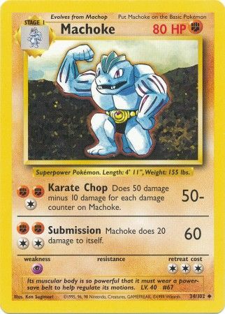 Machoke (34/102) [Base Set Unlimited] - The Mythic Store | 24h Order Processing