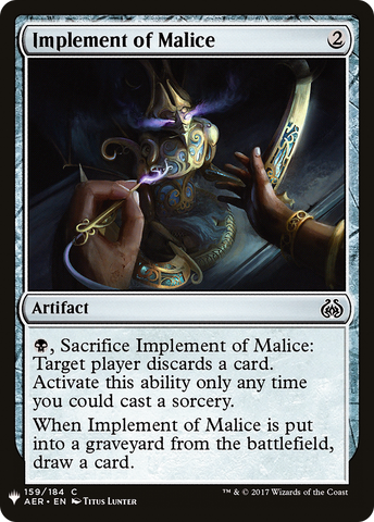 Implement of Malice [Mystery Booster] - The Mythic Store | 24h Order Processing