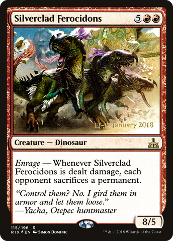 Silverclad Ferocidons [Rivals of Ixalan Prerelease Promos] - The Mythic Store | 24h Order Processing