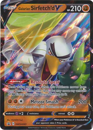Galarian Sirfetch'd V (SWSH043) (Jumbo Card) [Sword & Shield: Black Star Promos] - The Mythic Store | 24h Order Processing