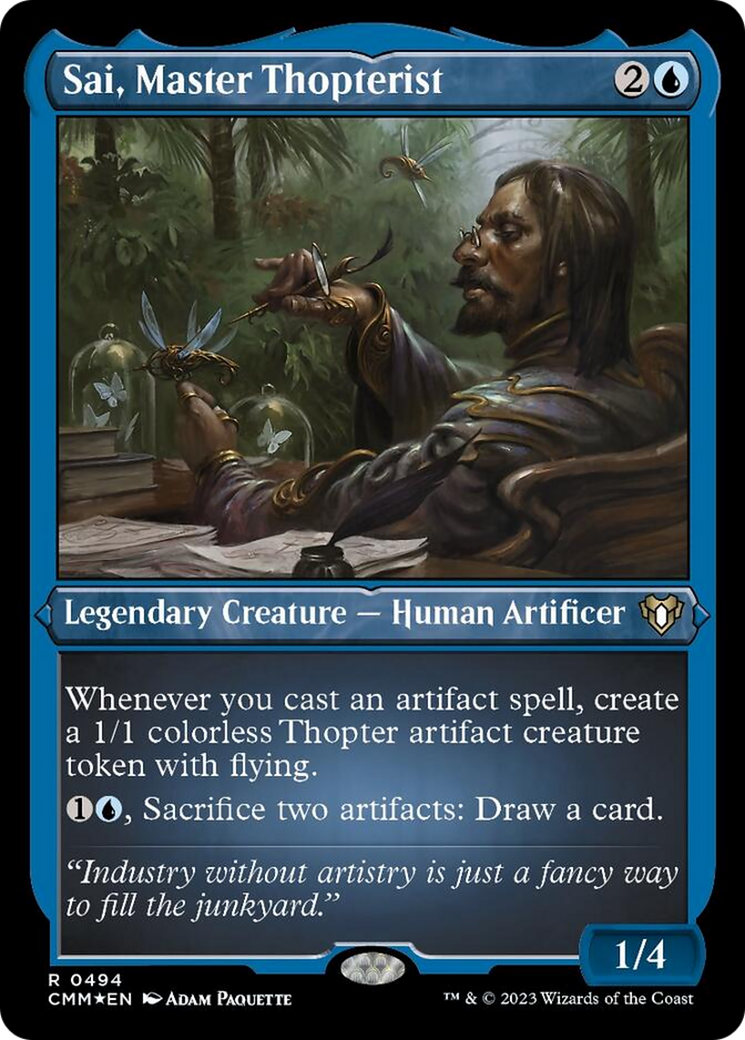 Sai, Master Thopterist (Foil Etched) [Commander Masters] - The Mythic Store | 24h Order Processing