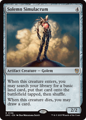 Solemn Simulacrum [Aetherdrift Commander] - The Mythic Store | 24h Order Processing