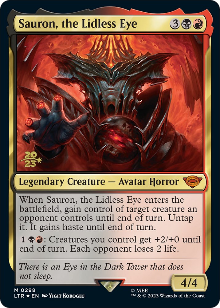 Sauron, the Lidless Eye [The Lord of the Rings: Tales of Middle-Earth Prerelease Promos] - The Mythic Store | 24h Order Processing