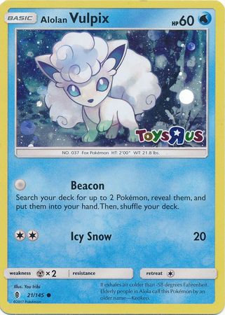 Alolan Vulpix (21/145) (Toys R Us Promo) [Sun & Moon: Guardians Rising] - The Mythic Store | 24h Order Processing