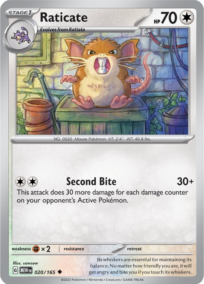 Raticate (020/165) [Scarlet & Violet 151] - The Mythic Store | 24h Order Processing