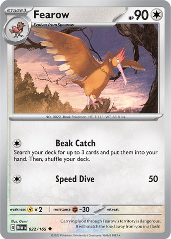 Fearow (022/165) [Scarlet & Violet 151] - The Mythic Store | 24h Order Processing