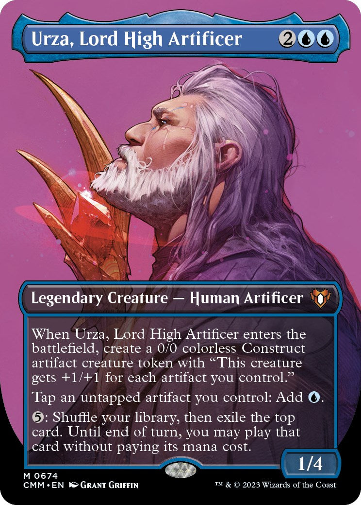 Urza, Lord High Artificer (Borderless Profile) [Commander Masters] - The Mythic Store | 24h Order Processing