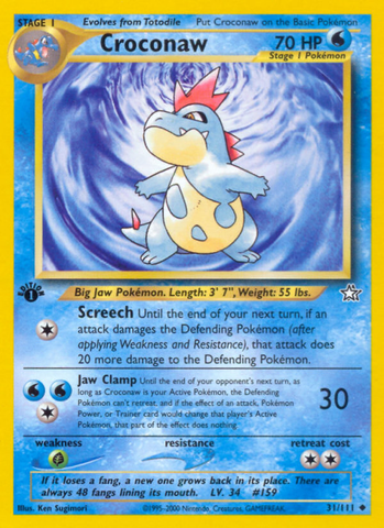 Croconaw (31/111) [Neo Genesis 1st Edition] - The Mythic Store | 24h Order Processing