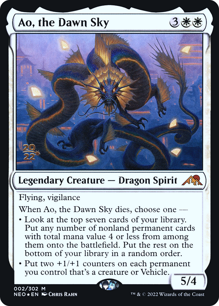 Ao, the Dawn Sky [Kamigawa: Neon Dynasty Prerelease Promos] - The Mythic Store | 24h Order Processing