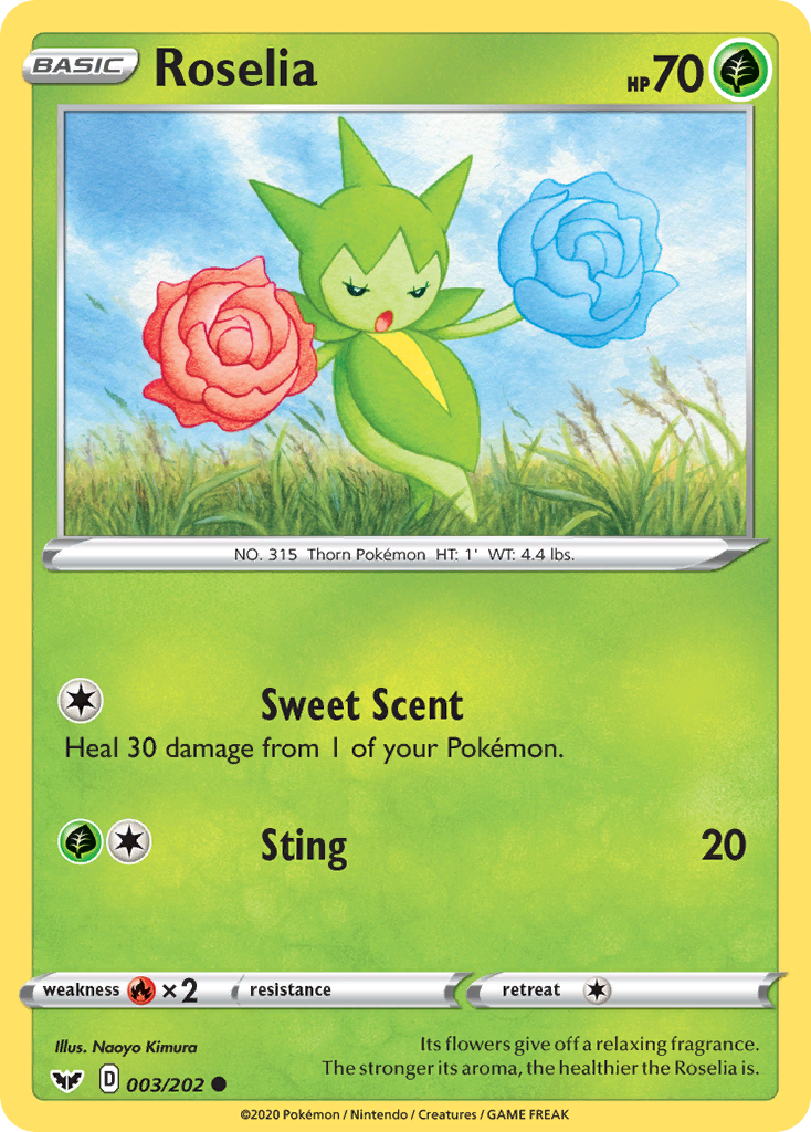 Roselia (003/202) [Sword & Shield: Base Set] - The Mythic Store | 24h Order Processing