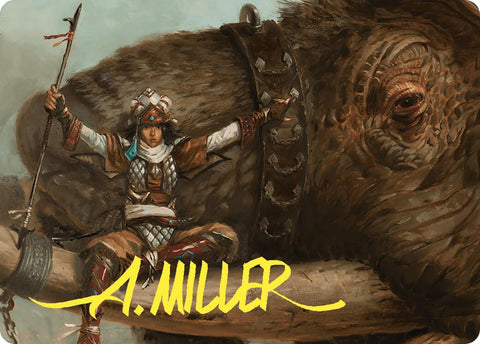 Tuskguard Captain Art Card (Gold-Stamped Signature) [Commander Masters Art Series] - The Mythic Store | 24h Order Processing