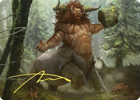 Stonehoof Chieftain Art Card (Gold-Stamped Signature) [Commander Masters Art Series] - The Mythic Store | 24h Order Processing