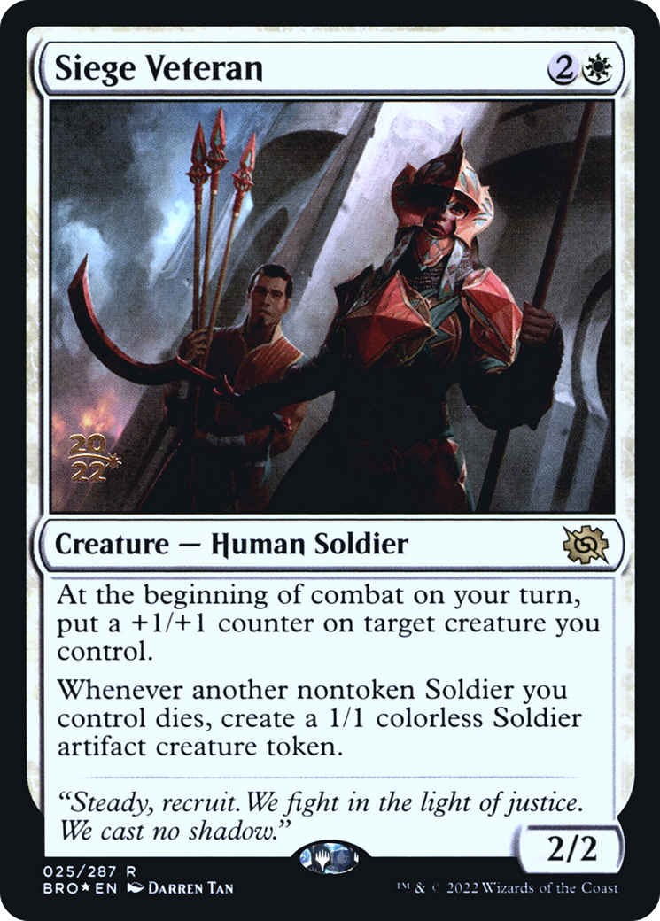 Siege Veteran [The Brothers' War Prerelease Promos] - The Mythic Store | 24h Order Processing