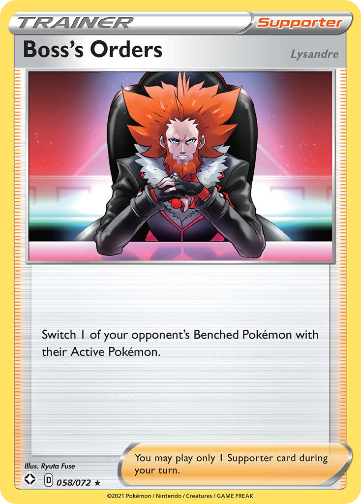 Boss's Orders (058/072) (Deck Exclusive) [Sword & Shield: Shining Fates] - The Mythic Store | 24h Order Processing