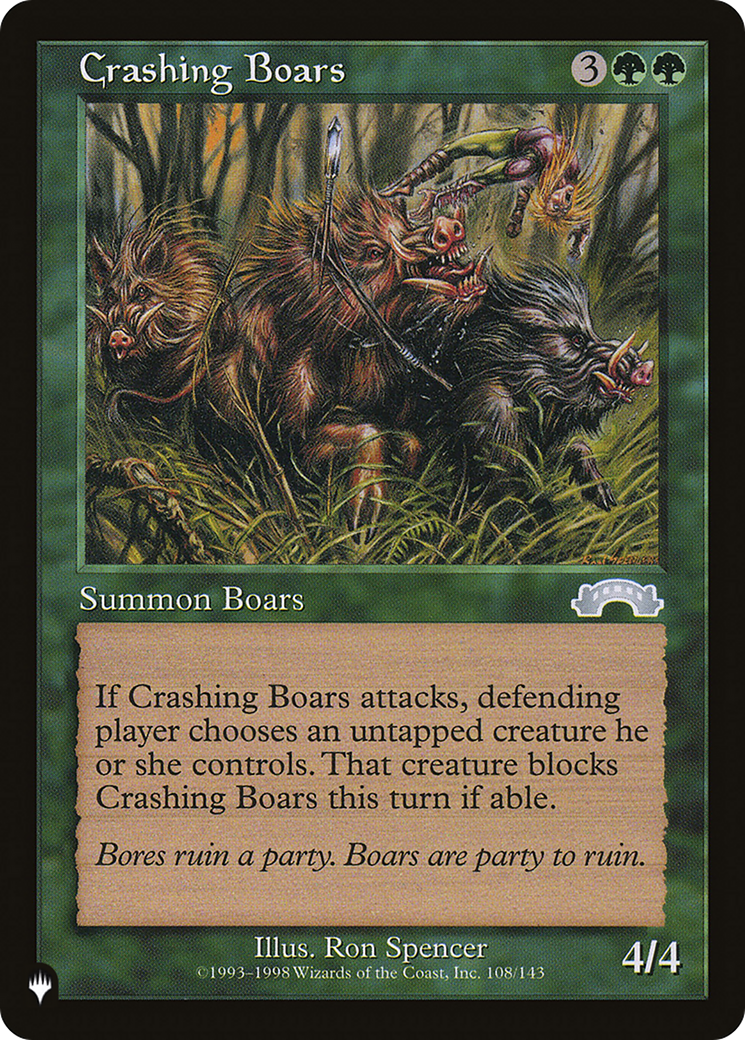 Crashing Boars [The List] - The Mythic Store | 24h Order Processing