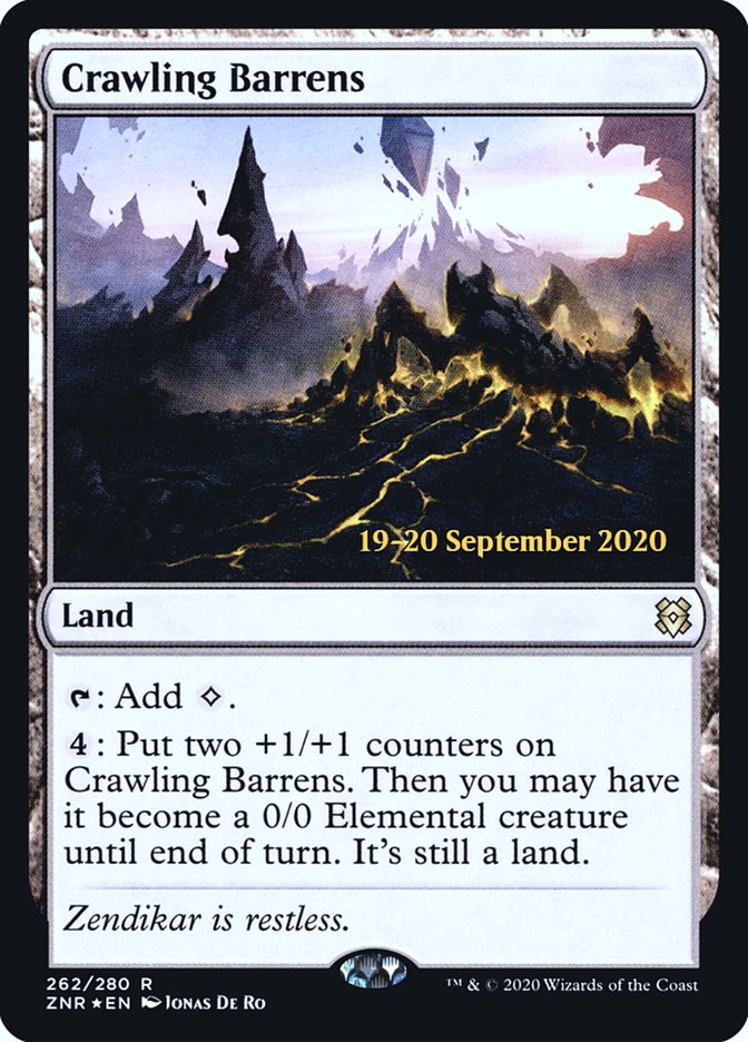 Crawling Barrens [Zendikar Rising Prerelease Promos] - The Mythic Store | 24h Order Processing
