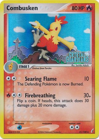 Combusken (31/100) (Stamped) [EX: Crystal Guardians] - The Mythic Store | 24h Order Processing