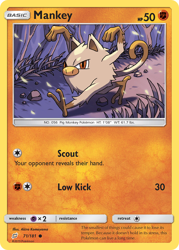 Mankey (71/181) [Sun & Moon: Team Up] - The Mythic Store | 24h Order Processing