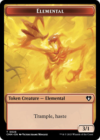 Elemental (0026) // Construct (0041) Double-Sided Token [Commander Masters Tokens] - The Mythic Store | 24h Order Processing
