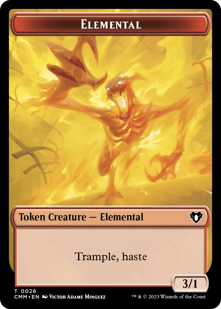Elemental (0026) // Elephant Double-Sided Token [Commander Masters Tokens] - The Mythic Store | 24h Order Processing