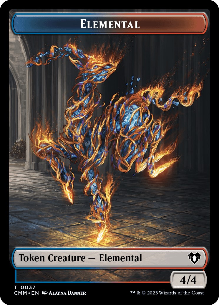 Elemental (0037) // Human Soldier Double-Sided Token [Commander Masters Tokens] - The Mythic Store | 24h Order Processing