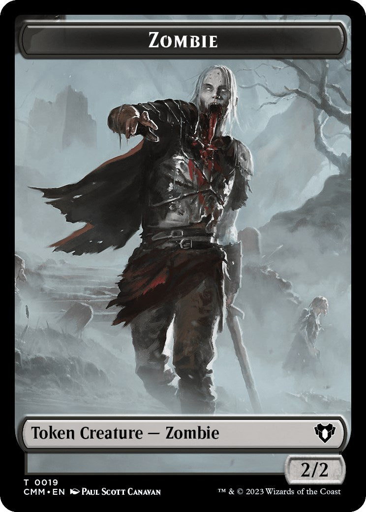 Zombie (0019) // Cat (0030) Double-Sided Token [Commander Masters Tokens] - The Mythic Store | 24h Order Processing