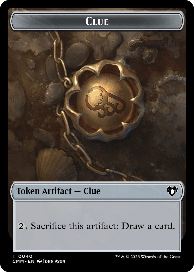 Clue // Demon Double-Sided Token [Commander Masters Tokens] - The Mythic Store | 24h Order Processing