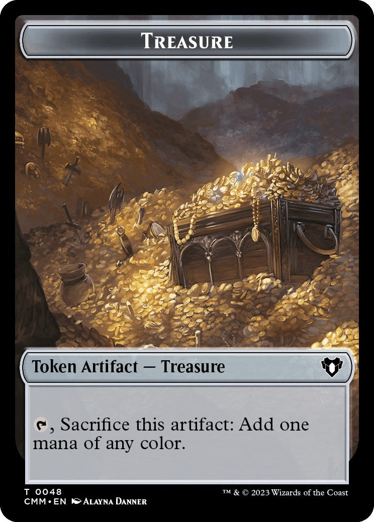 Treasure // Cat (0030) Double-Sided Token [Commander Masters Tokens] - The Mythic Store | 24h Order Processing