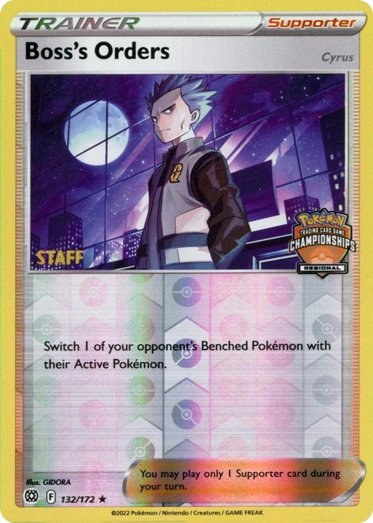 Boss's Orders (132/172) (Regional Championship Promo) (Staff) [Sword & Shield: Brilliant Stars] - The Mythic Store | 24h Order Processing