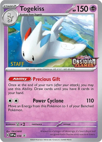 Togekiss (038) (Stamped) (Staff) [Scarlet & Violet: Black Star Promos] - The Mythic Store | 24h Order Processing