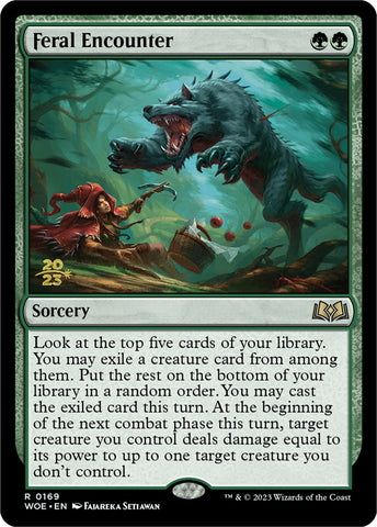Feral Encounter [Wilds of Eldraine Prerelease Promos] - The Mythic Store | 24h Order Processing